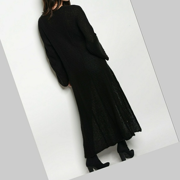 LAST ONE! Soft Crochet Knit Open Long Cardigan - Picture 3 of 4